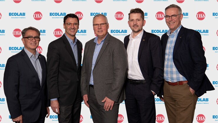 Ecolab team members together with the IHA team